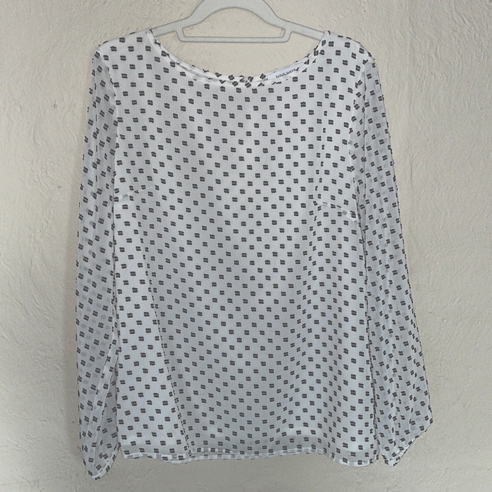 black & white nine west blouse